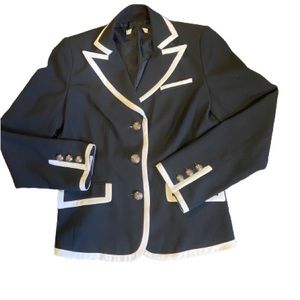 Vintage Black and white blazer with decorative buttons